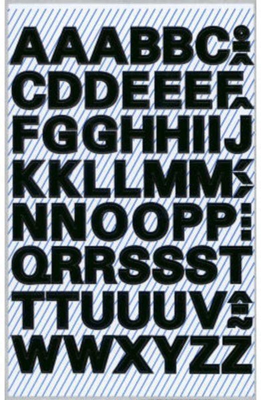 Etiketter bogstaver a-z sort /2 ark