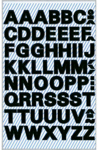 Etiketter bogstaver a-z sort /2 ark