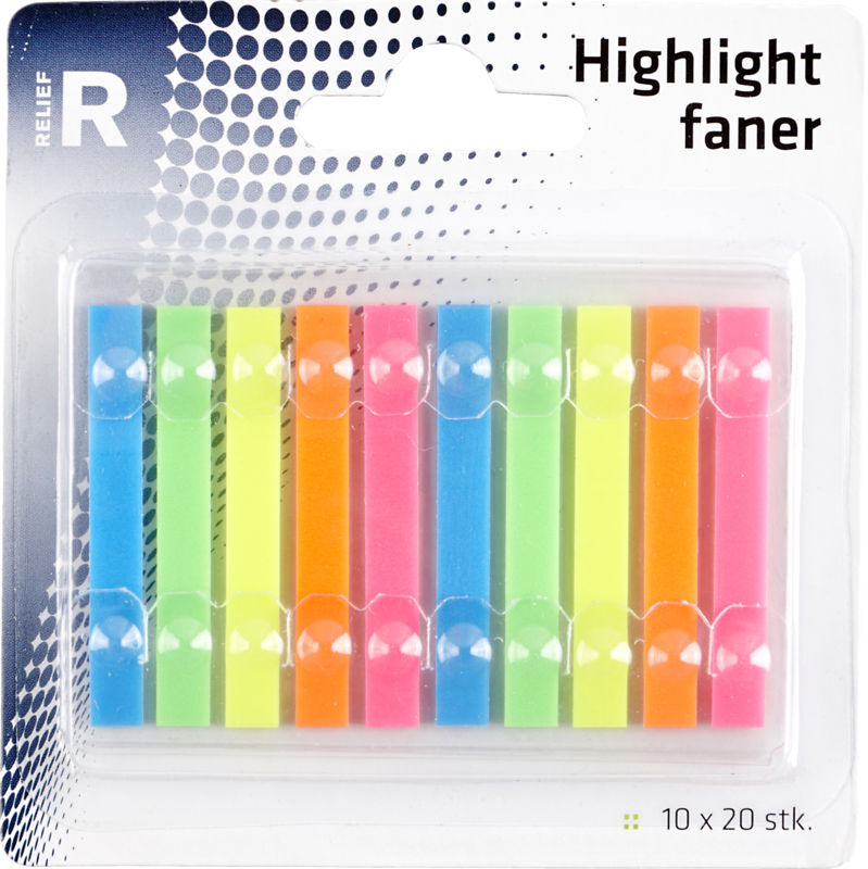 Relief highlight faner