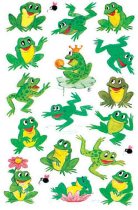 STICKERS SJOVE FRØER /3 ARK