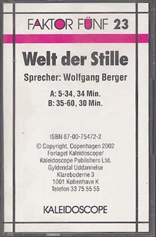 Welt der Stille. Kassettebånd