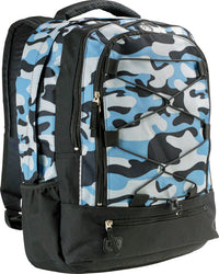 Skoletaske jeva survivor blå camou.