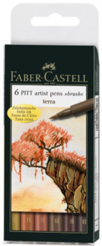 6 pitt artist pens brush terra