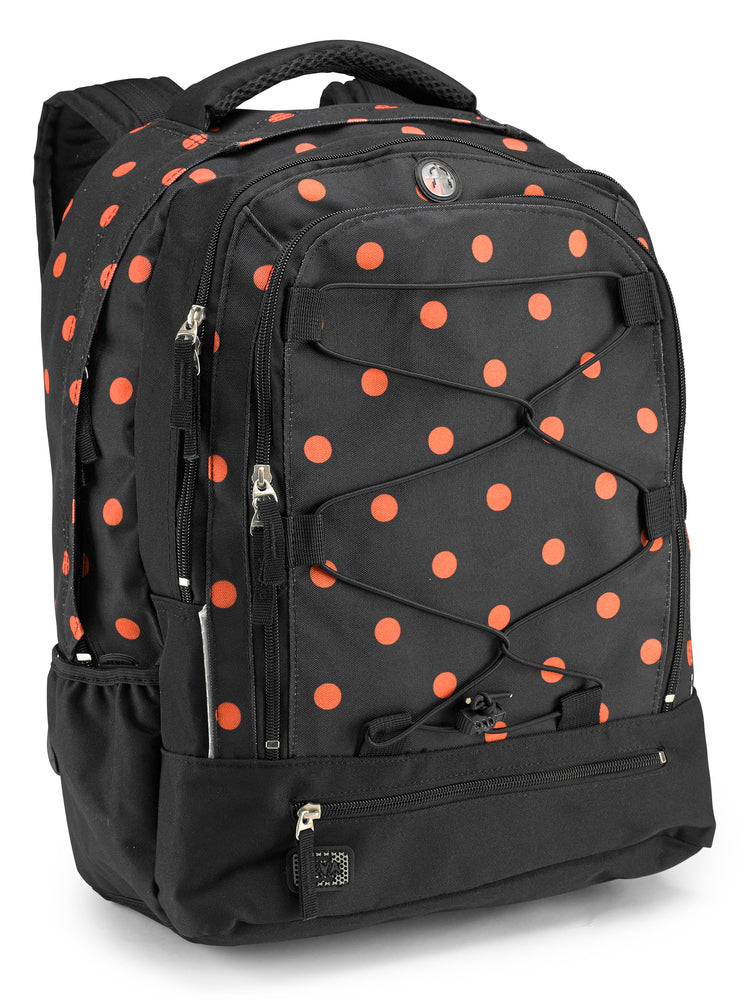 Skoletaske jeva survivor orange prikker