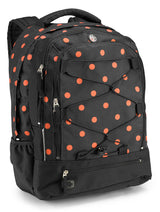 Skoletaske jeva survivor orange prikker