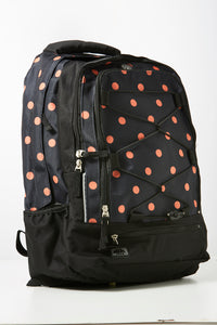 Skoletaske jeva survivor orange prikker