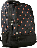 Skoletaske jeva survivor orange prikker