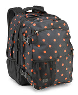 Skoletaske jeva supreme orange prikker