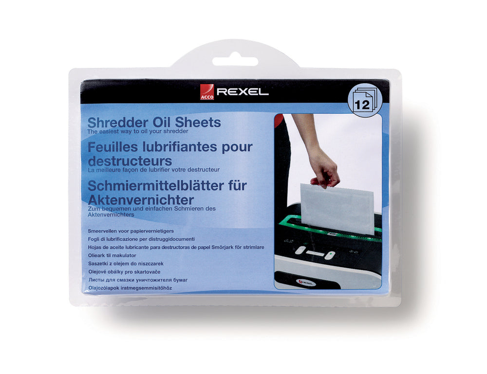 Olie ark A5 til makulator rexel 12 stk