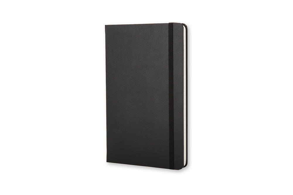 Notesbog Moleskine large sort m/240 linjerede ark hard cover