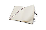 Notesbog Moleskine large sort m/240 linjerede ark hard cover