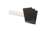 Notesbog Moleskine l cahiers sort 3 stk m/80 linjerede ark