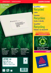 Adresseetiketter recycling 63,5x38,1mm