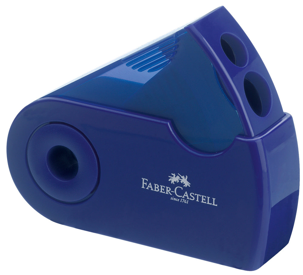 Faber-Castell blyantspidser sleeve mini rød/blå