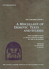 The Carlsberg papyri A miscellany of Demotic texts and studies