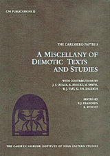 The Carlsberg papyri A miscellany of Demotic texts and studies