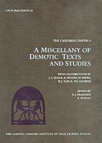The Carlsberg papyri A miscellany of Demotic texts and studies
