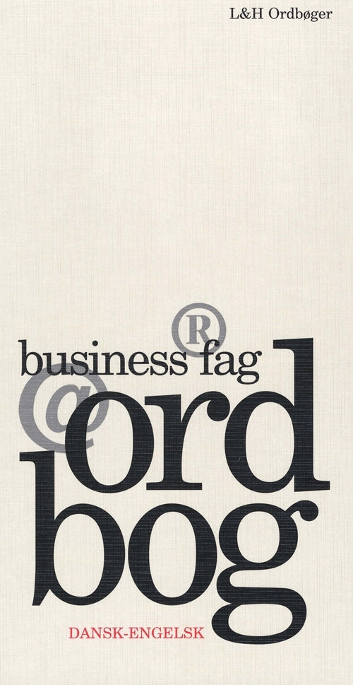 Business fagordbog, dansk-engelsk