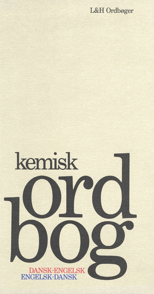 Kemisk ordbog, dansk-engelsk/engelsk-dansk