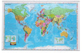 D2 Verdenskort engelsk 137x89cm