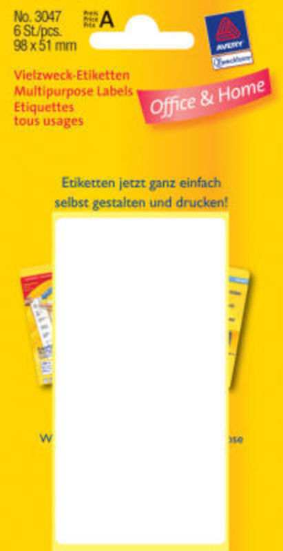 Manuelle etiketter 98 x 51 mm