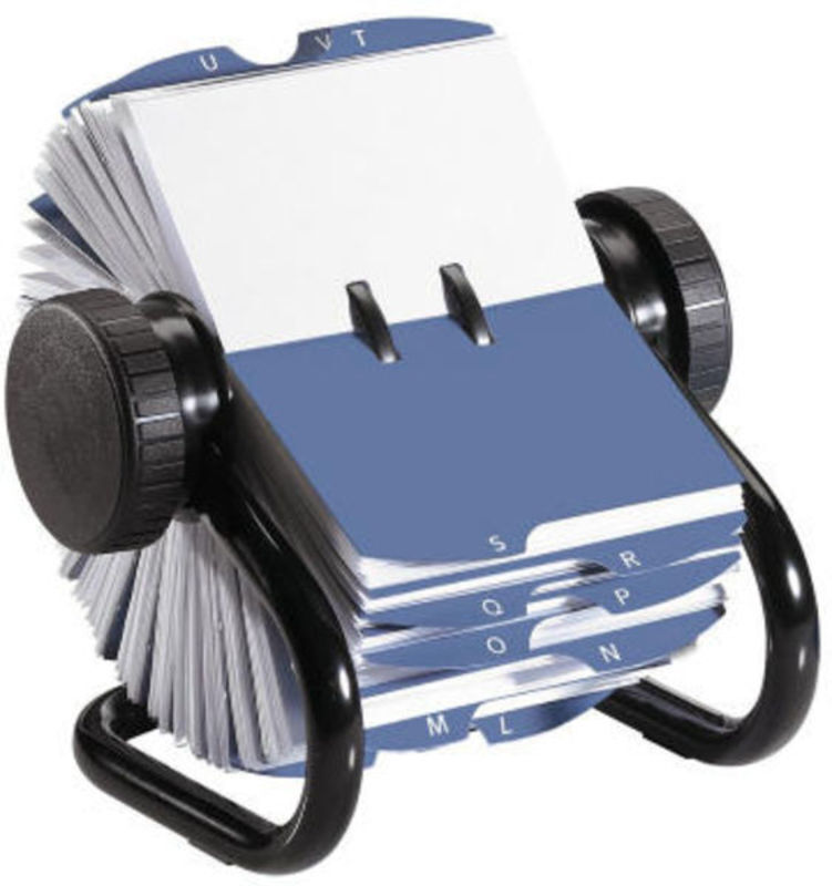 Rullekartotek rolodex med 200 lommer