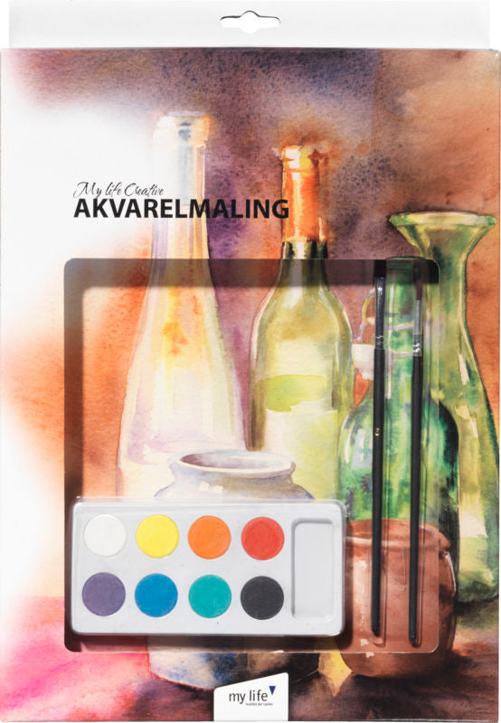 AKVARELSÆT:AKVARELBLOK M/50S.100G PAPIR