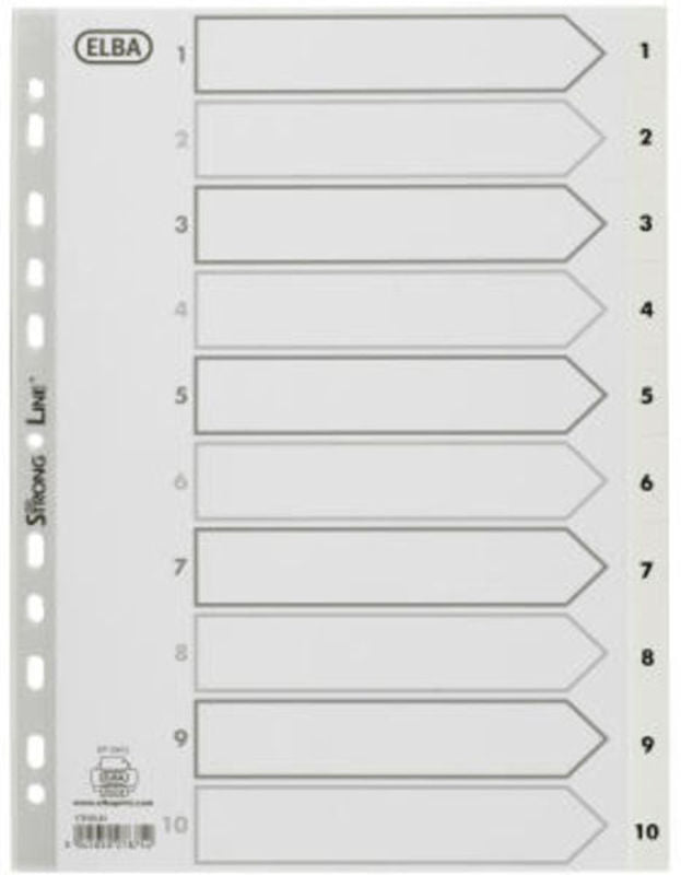REGISTER ELBA STRONGLINE PP A4 1-10 HVID