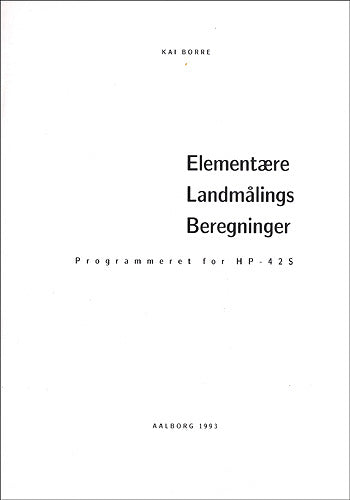 Elementære landmålingsberegninger programmeret for HP-42S