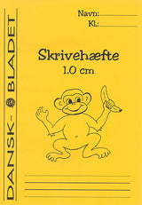 Skrivehæfte med linieafstand 1,0 cm.