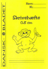 Skrivehæfte med linieafstand 0,8 cm