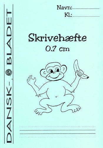 Skrivehæfte med linieafstand 0,7 cm