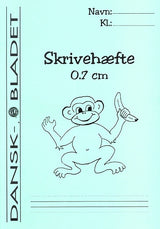 Skrivehæfte med linieafstand 0,7 cm