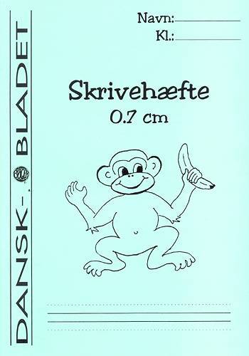 Skrivehæfte med linieafstand 0,7 cm