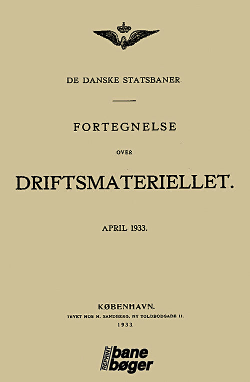 Fortegnelse over driftsmateriellet