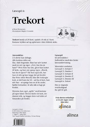 Læsespil 6, Trekort