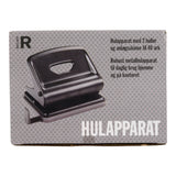 Hulapparat 2 huls Relief metal sort 40