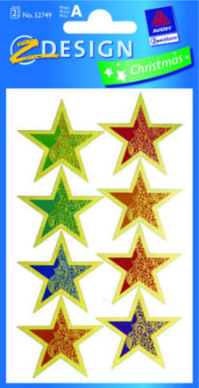 STICKERS STJERNEFORSK.MOTIVER/FAVER GULD