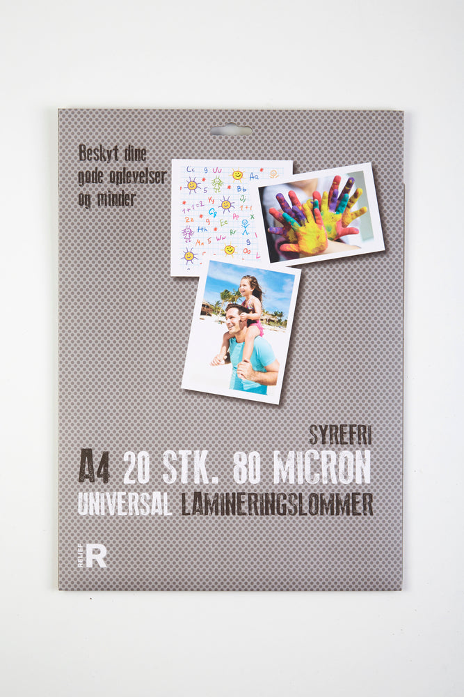 D1 Lamineringslomme Relief A4 80mic 20stk
