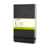 Notesblok reporter Moleskine large sort m/blanke ark hard