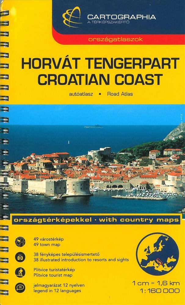 Croatian Coast: Dalmatia, Istria, Montenegro, Road Atlas