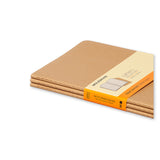 Notesbog Moleskine l cahiers kraft sæt 3 stk m/80 linjerede