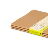 Notesbog Moleskine xl cahiers kraft 3 stk m/120 blanke ark