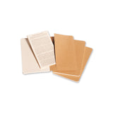 Notesbog Moleskine pocket cahiers kraft 3 stk m/64 blanke