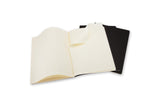 Notesbog Moleskine xl cahiers sort 3 stk m/120 linjerede ark