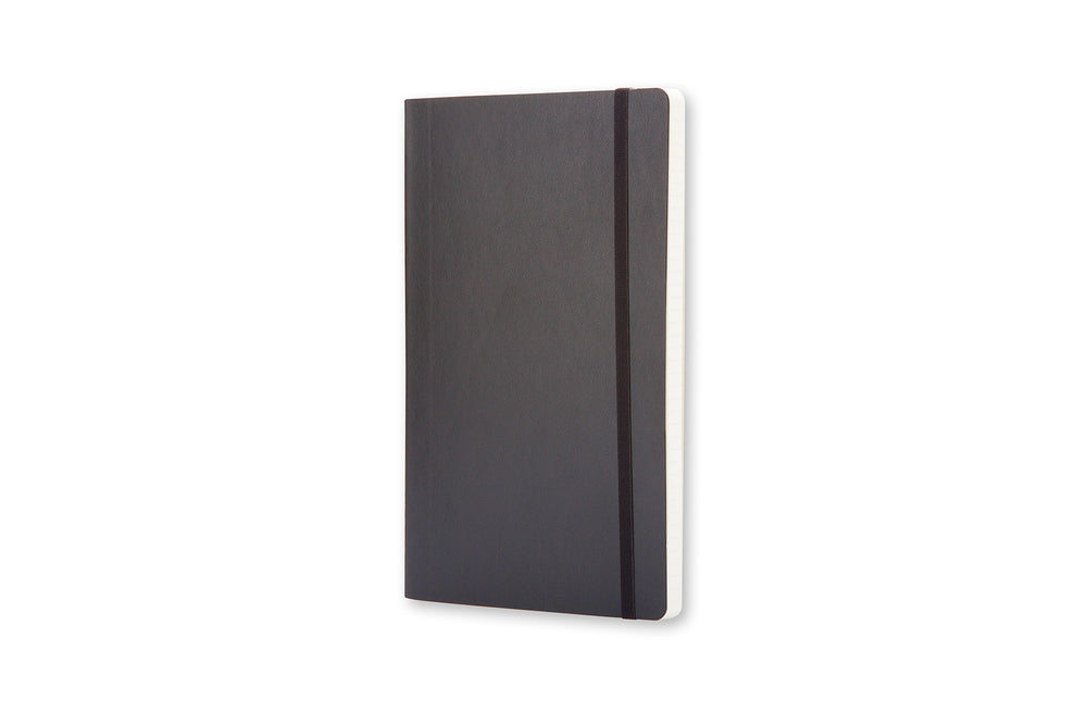 Notesbog Moleskine large sort m/240 kvadrerede ark soft