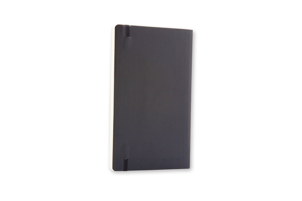 Notesbog Moleskine large sort m/240 kvadrerede ark soft