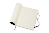 Notesbog Moleskine x-large sort m/192 blanke ark soft cover