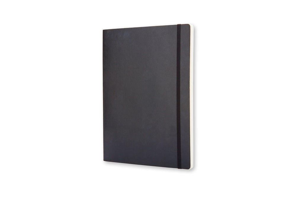 Notesbog Moleskine x-large sort m/192 blanke ark soft cover