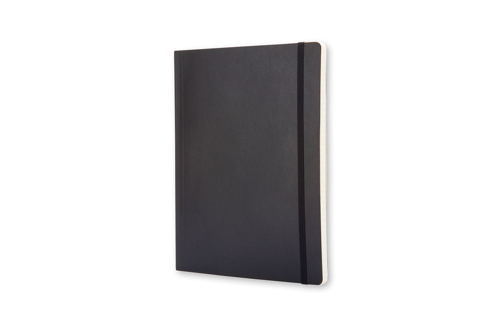 Notesbog Moleskine x-large sort m/192 linjerede ark soft